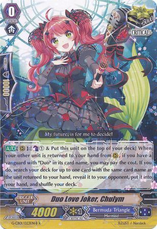 Duo Love Joker Chulym G CB01 023EN B Prism Rare R Duo Love Joker Chulym G CB01 023EN B Prism Rare R