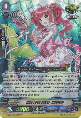 Duo Love Joker Chulym G CB01 023EN W Rare R Duo Love Joker Chulym G CB01 023EN W Rare R