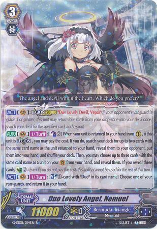 Duo Lovely Angel Nemuel G CB01 014EN Prism Rare R Duo Lovely Angel Nemuel G CB01 014EN Prism Rare R