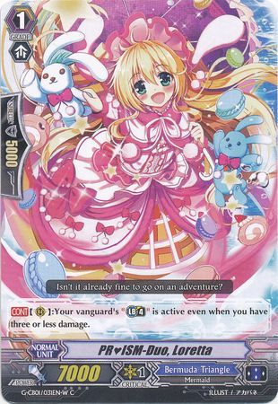PRISM Duo Loretta G CB01 031EN W Common C G Clan Booster 1 Academy of Divas Singles PRISM Duo Loretta G CB01 031EN W Common C G Clan Booster 1 Academy of Divas Singles