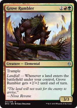 Grove Rumbler 211 274 Battle for Zendikar Singles Grove Rumbler 211 274 Battle for Zendikar Singles