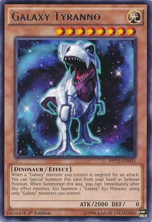 Galaxy Tyranno MP15 EN003 Rare 1st Edition Yu Gi Oh 2015 Mega Tins MP15 Galaxy Tyranno MP15 EN003 Rare 1st Edition Yu Gi Oh 2015 Mega Tins MP15