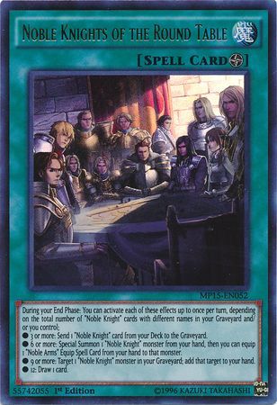 Noble Knights of the Round Table MP15 EN052 Ultra Rare 1st Edition Yu Gi Oh 2015 Mega Tins MP15 Noble Knights of the Round Table MP15 EN052 Ultra Rare 1st Edition Yu Gi Oh 2015 Mega Tins MP15