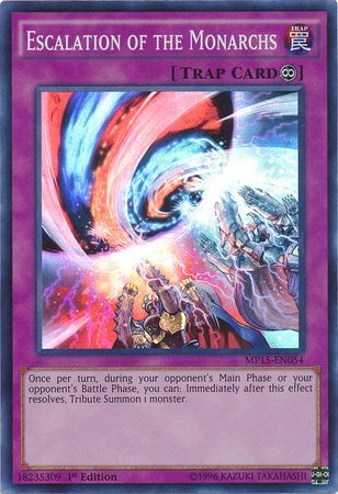 Escalation of the Monarchs MP15 EN054 Super Rare 1st Edition Yu Gi Oh 2015 Mega Tins MP15 Escalation of the Monarchs MP15 EN054 Super Rare 1st Edition Yu Gi Oh 2015 Mega Tins MP15