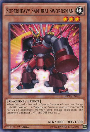 Superheavy Samurai Swordsman MP15 EN068 Common 1st Edition Yu Gi Oh 2015 Mega Tins MP15 Superheavy Samurai Swordsman MP15 EN068 Common 1st Edition Yu Gi Oh 2015 Mega Tins MP15