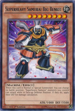 Superheavy Samurai Big Benkei MP15 EN069 Rare 1st Edition Yu Gi Oh 2015 Mega Tins MP15 Superheavy Samurai Big Benkei MP15 EN069 Rare 1st Edition Yu Gi Oh 2015 Mega Tins MP15