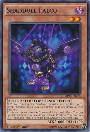 Shaddoll Falco MP15 EN078 Rare 1st Edition Yu Gi Oh 2015 Mega Tins MP15 Shaddoll Falco MP15 EN078 Rare 1st Edition Yu Gi Oh 2015 Mega Tins MP15
