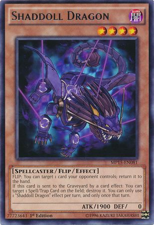 Shaddoll Dragon MP15 EN081 Rare 1st Edition Shaddoll Dragon MP15 EN081 Rare 1st Edition