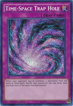 Time Space Trap Hole MP15 EN119 Secret Rare 1st Edition Time Space Trap Hole MP15 EN119 Secret Rare 1st Edition