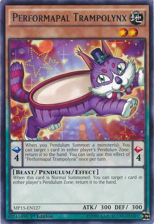 Performapal Trampolynx MP15 EN127 Rare 1st Edition Yu Gi Oh 2015 Mega Tins MP15 Performapal Trampolynx MP15 EN127 Rare 1st Edition Yu Gi Oh 2015 Mega Tins MP15
