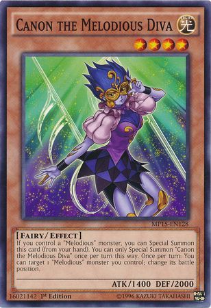 Canon the Melodious Diva MP15 EN128 Common 1st Edition Yu Gi Oh 2015 Mega Tins MP15 Canon the Melodious Diva MP15 EN128 Common 1st Edition Yu Gi Oh 2015 Mega Tins MP15