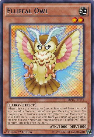 Fluffal Owl MP15 EN141 Rare 1st Edition Fluffal Owl MP15 EN141 Rare 1st Edition