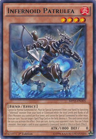 Infernoid Patrulea MP15 EN205 Rare 1st Edition Infernoid Patrulea MP15 EN205 Rare 1st Edition