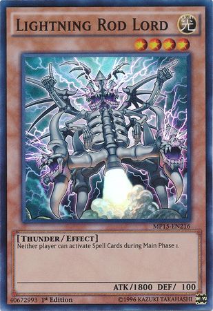 Lightning Rod Lord MP15 EN216 Super Rare 1st Edition Lightning Rod Lord MP15 EN216 Super Rare 1st Edition