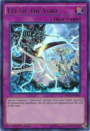 Eye of the Void MP15 EN240 Ultra Rare 1st Edition Yu Gi Oh 2015 Mega Tins MP15 Eye of the Void MP15 EN240 Ultra Rare 1st Edition Yu Gi Oh 2015 Mega Tins MP15