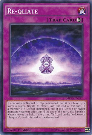 Re qliate MP15 EN242 Common 1st Edition Yu Gi Oh 2015 Mega Tins MP15 Re qliate MP15 EN242 Common 1st Edition Yu Gi Oh 2015 Mega Tins MP15