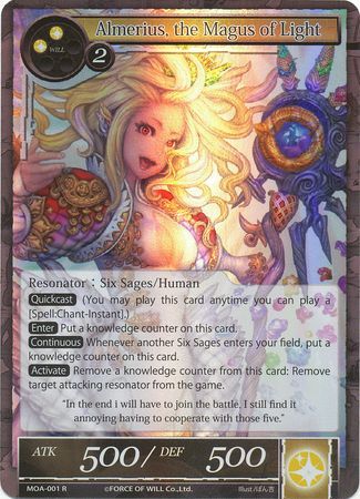 Almerius the Magus of Light MOA 001 Rare Foil Force of Will The Millennia of Ages Foil Singles Almerius the Magus of Light MOA 001 Rare Foil Force of Will The Millennia of Ages Foil Singles