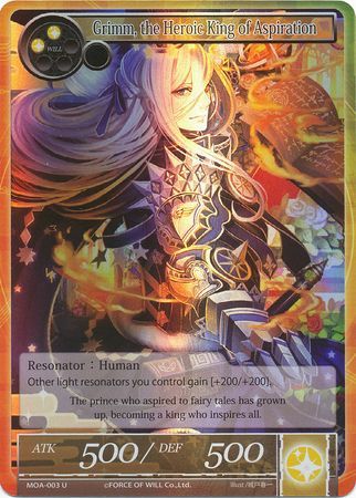Grimm the Heroic King of Aspiration MOA 003 Uncommon Foil Grimm the Heroic King of Aspiration MOA 003 Uncommon Foil
