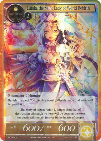 Lumia the Saint Lady of World Rebirth MOA 005 Uncommon Foil Force of Will The Millennia of Ages Foil Singles Lumia the Saint Lady of World Rebirth MOA 005 Uncommon Foil Force of Will The Millennia of Ages Foil Singles