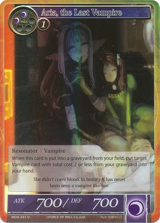 Aria the Last Vampire MOA 041 Uncommon Foil Force of Will The Millennia of Ages Foil Singles Aria the Last Vampire MOA 041 Uncommon Foil Force of Will The Millennia of Ages Foil Singles