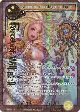 Almerius the Magus of Light MOA 001 Rare Full Art Stamped Foil Almerius the Magus of Light MOA 001 Rare Full Art Stamped Foil