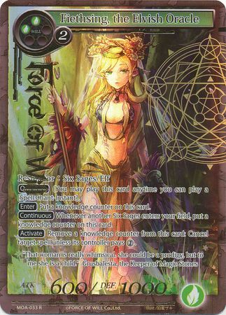 Fiethsing the Elvish Oracle MOA 033 Rare Full Art Stamped Foil Force of Will The Millennia of Ages Foil Singles Fiethsing the Elvish Oracle MOA 033 Rare Full Art Stamped Foil Force of Will The Millennia of Ages Foil Singles
