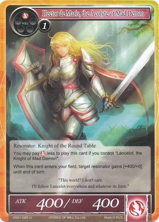 Hector de Maris the Acolyte of Mad Demon VS01 025 Uncommon Force of Will Starter Deck Faria the Sacred Queen and Melgis the Flame King VS01 Hector de Maris the Acolyte of Mad Demon VS01 025 Uncommon Force of Will Starter Deck Faria the Sacred Queen and Melgis the Flame King VS01