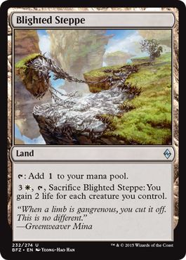 Blighted Steppe 232 274 Battle for Zendikar Singles Blighted Steppe 232 274 Battle for Zendikar Singles