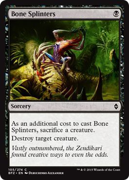 Bone Splinters 105 274 Battle for Zendikar Singles Bone Splinters 105 274 Battle for Zendikar Singles