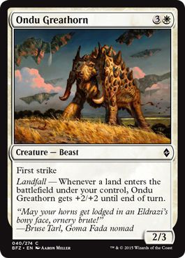 Ondu Greathorn 040 274 Battle for Zendikar Singles Ondu Greathorn 040 274 Battle for Zendikar Singles