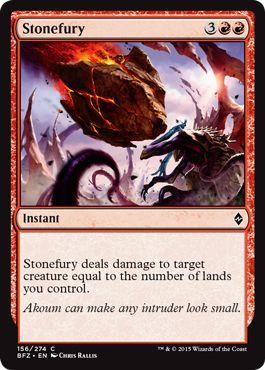 Stonefury 156 274 Battle for Zendikar Singles Stonefury 156 274 Battle for Zendikar Singles