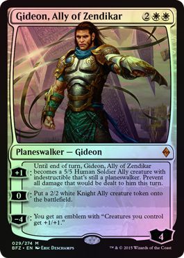 Gideon Ally of Zendikar 029 274 Foil Battle for Zendikar Foil Singles Gideon Ally of Zendikar 029 274 Foil Battle for Zendikar Foil Singles