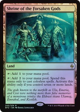 Shrine of the Forsaken Gods Foil 245 274 Battle for Zendikar Foil Singles Shrine of the Forsaken Gods Foil 245 274 Battle for Zendikar Foil Singles