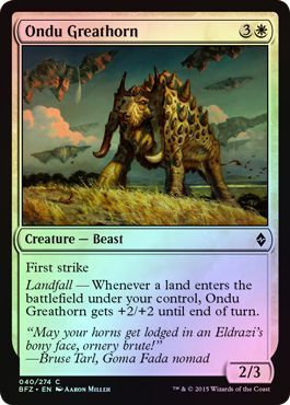 Ondu Greathorn 040 274 Foil Battle for Zendikar Foil Singles Ondu Greathorn 040 274 Foil Battle for Zendikar Foil Singles