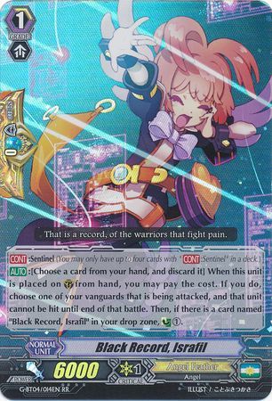 Black Record Israfil G BT04 014EN Double Rare RR Black Record Israfil G BT04 014EN Double Rare RR