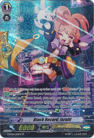 Black Record Israfil G BT04 S09EN Special Parallel SP G Booster Set 4 Soul Strike Against the Supreme Singles Black Record Israfil G BT04 S09EN Special Parallel SP G Booster Set 4 Soul Strike Against the Supreme Singles