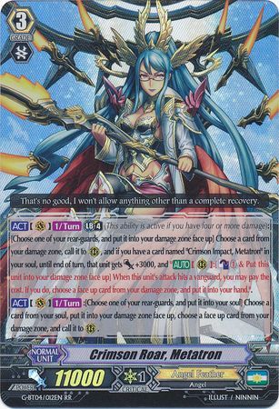 Crimson Roar Metatron G BT04 012EN Double Rare RR G Booster Set 4 Soul Strike Against the Supreme Singles Crimson Roar Metatron G BT04 012EN Double Rare RR G Booster Set 4 Soul Strike Against the Supreme Singles