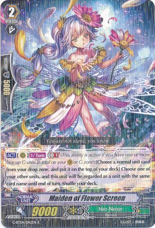 Maiden of Flower Screen G BT04 042EN Rare R G Booster Set 4 Soul Strike Against the Supreme Singles Maiden of Flower Screen G BT04 042EN Rare R G Booster Set 4 Soul Strike Against the Supreme Singles