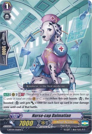Nurse cap Dalmatian G BT04 056EN Common C G Booster Set 4 Soul Strike Against the Supreme Singles Nurse cap Dalmatian G BT04 056EN Common C G Booster Set 4 Soul Strike Against the Supreme Singles