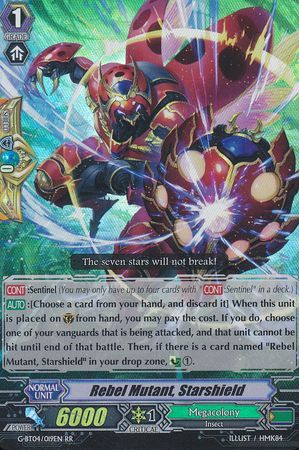 Rebel Mutant Starshield G BT04 019EN Double Rare RR G Booster Set 4 Soul Strike Against the Supreme Singles Rebel Mutant Starshield G BT04 019EN Double Rare RR G Booster Set 4 Soul Strike Against the Supreme Singles