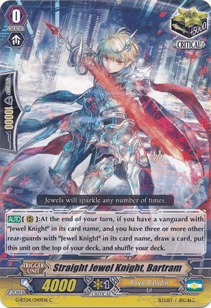 Straight Jewel Knight Bartram G BT04 049EN Common C G Booster Set 4 Soul Strike Against the Supreme Singles Straight Jewel Knight Bartram G BT04 049EN Common C G Booster Set 4 Soul Strike Against the Supreme Singles