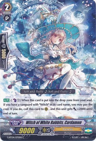 Witch of White Rabbits Cardamon G BT04 070EN Common C G Booster Set 4 Soul Strike Against the Supreme Singles Witch of White Rabbits Cardamon G BT04 070EN Common C G Booster Set 4 Soul Strike Against the Supreme Singles