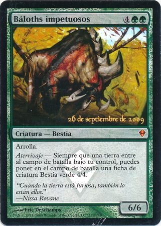 Baloths impetuosos Rampaging Baloths Spanish ZEN Prerelease Foil Promo Baloths impetuosos Rampaging Baloths Spanish ZEN Prerelease Foil Promo