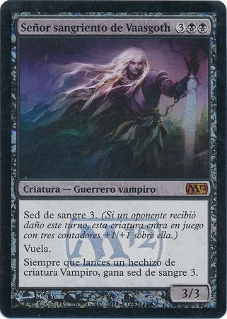 Bloodlord of Vaasgot Spanish M12 Prerelease Foil Promo Spanish Promos Bloodlord of Vaasgot Spanish M12 Prerelease Foil Promo Spanish Promos