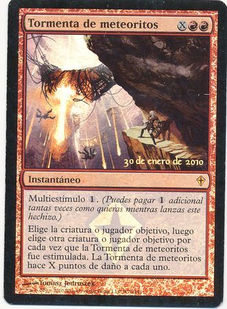 Spanish Comet Storm Tormenta de meteoritos Prerelease Foil Promo Spanish Comet Storm Tormenta de meteoritos Prerelease Foil Promo