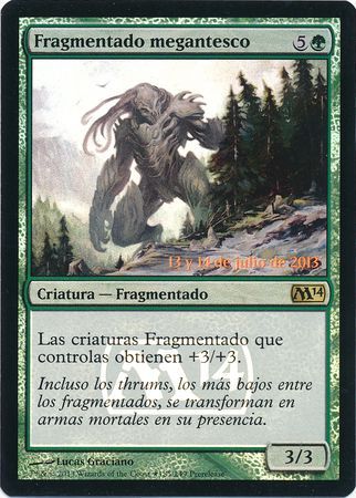 Fragmentado megantesco Megantic Sliver Spanish M14 Prerelease Foil Promo Fragmentado megantesco Megantic Sliver Spanish M14 Prerelease Foil Promo
