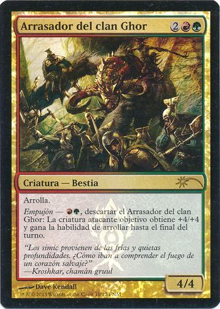 Arrasador del clan Ghor Ghor Clan Rampager Spanish FNM Foil Promo Arrasador del clan Ghor Ghor Clan Rampager Spanish FNM Foil Promo