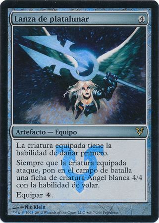 Lanza de platalunar Moonsilver Spear Spanish AVR Prerelease Foil Promo Spanish Promos Lanza de platalunar Moonsilver Spear Spanish AVR Prerelease Foil Promo Spanish Promos