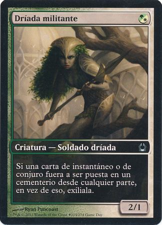 Spanish Dryad Militant Driada militante Game Day Foil Promo Spanish Dryad Militant Driada militante Game Day Foil Promo