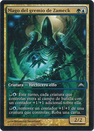 Spanish Zameck Guildmage Mago del gremio de Zameck Game Day Foil Promo Spanish Zameck Guildmage Mago del gremio de Zameck Game Day Foil Promo